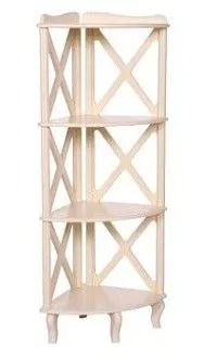 Этажерка-стеллаж угловая Джульетта-3 (дуб шампань)