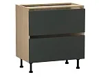Стол с ящиками СЯ-80 (2), Женева (800*520*870) Дуб Палермо/Зеленый матовый, 21923 | изображение 1