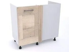 Стол под мойку угловой СМУ-100 левый, Дублин (900*470*820) Дуб галифакс белый, 21614