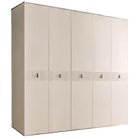 Шкаф 5-ти дверный Римини СОЛО (Слоновая кость/Серебро) РМШ2/5(s)