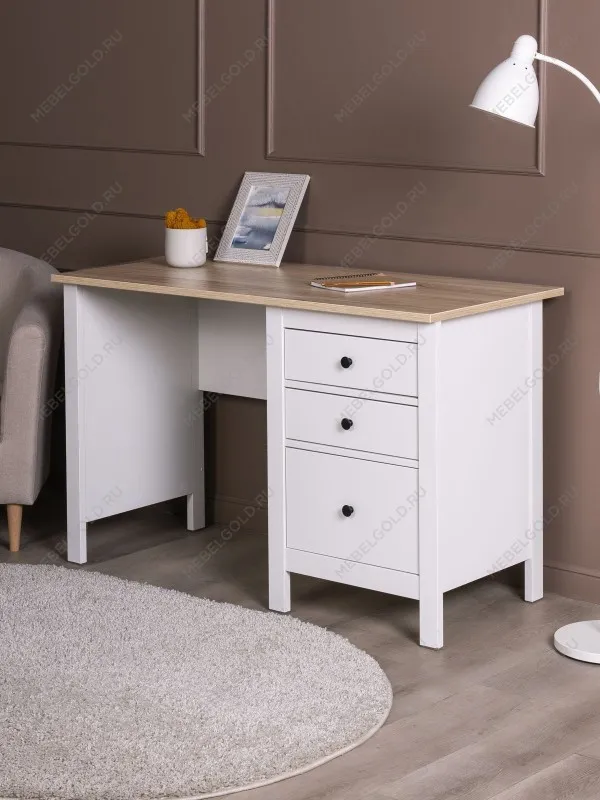 Стол письменный Сага, 120х56, белый/ясень | изображение 1