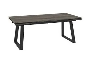 Стол с керамическим покрытием Chelsy-200 (200+45+45)х98 / Оak vintage premium cer/Черный