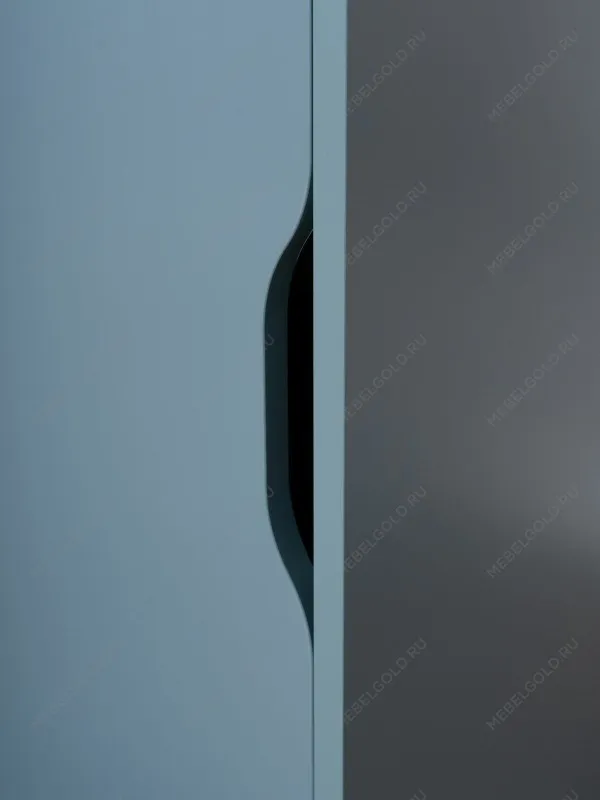 Стол письменный Ингар, с двумя дверцами, 140x75x55, серо-бирюзовый/черный, столешница дуб беленый | изображение 7