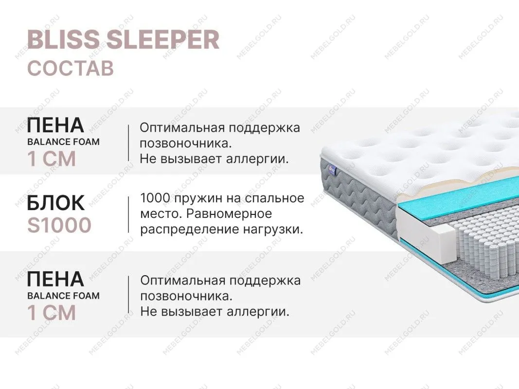 Матрас Bliss Sleeper 160х200 | изображение 4