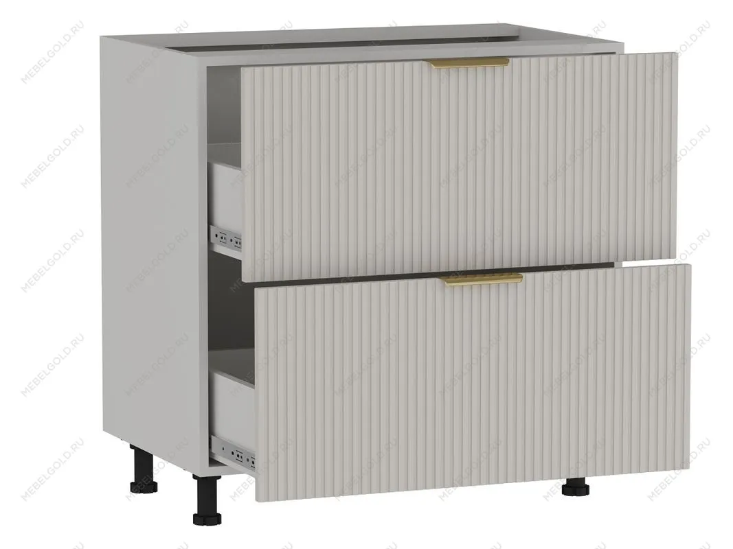 Стол с ящиками СЯ-2-80, Монза (800*523*820) Экокожа Бежевый, 23123 | изображение 1