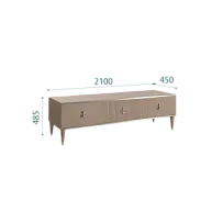 Тумба под телевизор 3 ящика Римини СОЛО (Мокка/Серебро) РМТ-4(s)