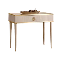 Стол туалетный узкий Римини СОЛО (Латте/Золото) РМСТ-1(s)[9]