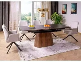 Стол обеденный Signal MONACO 160 (черный/орех)