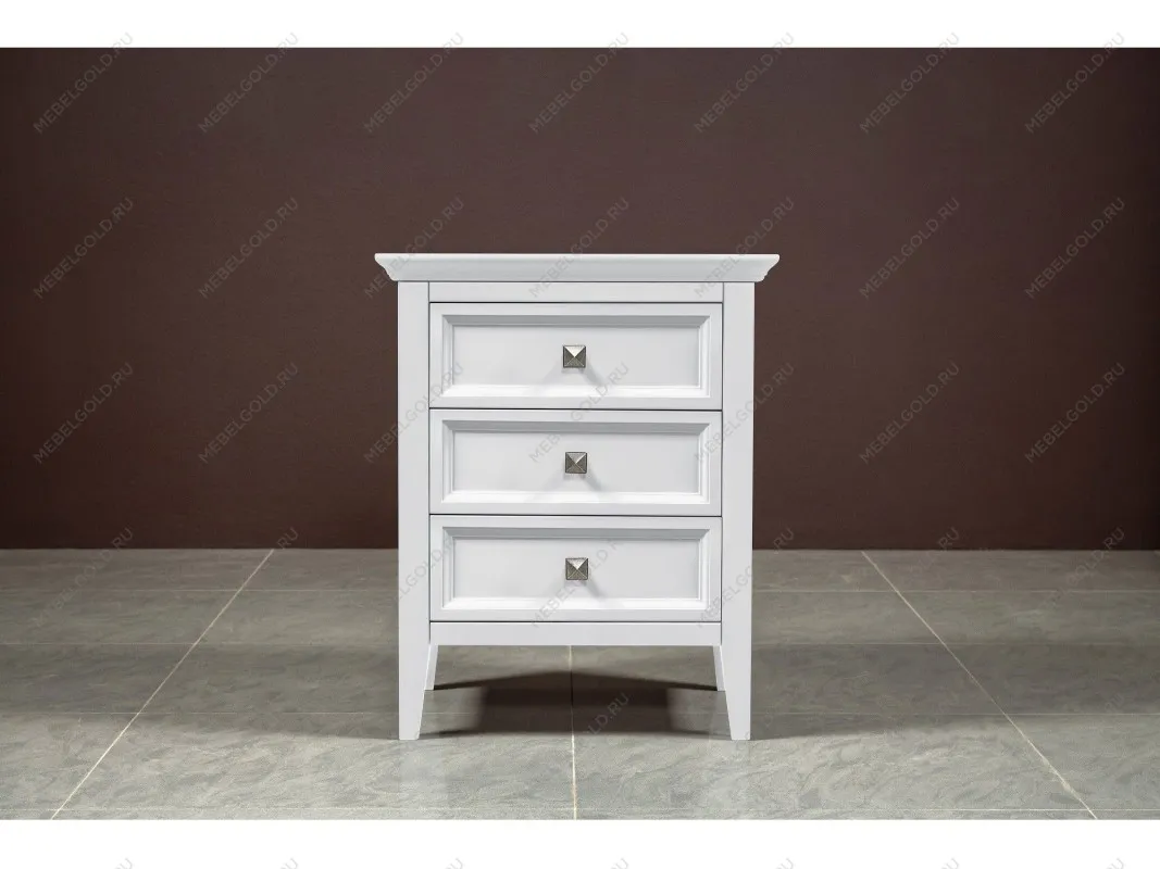 Тумба прикроватная 3 ящика Manhattan (Белый) | изображение 2