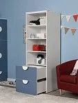 Стеллаж Пикси, с двумя выдвижными ящиками 60x57x180, озорной василек | изображение 3