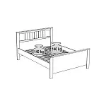 Кровать двуспальная Сага, 140х200 см, серая/ясень | изображение 10