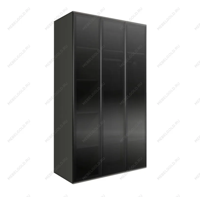 Шкаф 3-х дверный Bogemia Air (Серый/Черный) БМШ2/3(3)