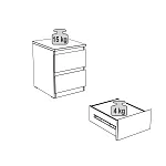 МАЛЬТА тумба ИКЕА / IKEA 2 ящика 40х54 белая | изображение 4