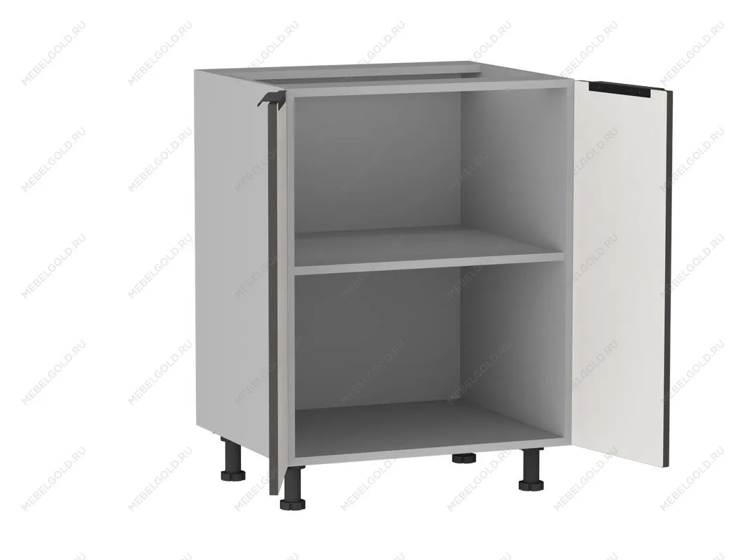 Стол 2-х дверный С-60, Ватель (600*523*820) Экокожа Серый, 23306 | изображение 1