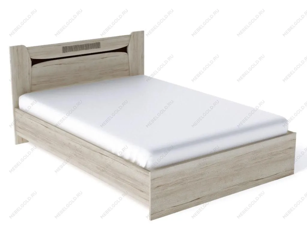 Кровать 1400 с подъемным механизмом, Мале (1458*2069*905) Дуб галифакс белый | изображение 1