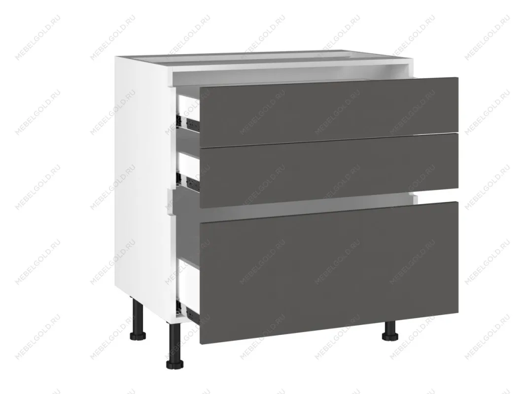 Стол с ящиками СЯ-80, Виста (800*523*870) Экокожа Серый, 26621 | изображение 1