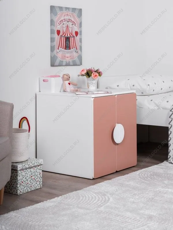 Шкаф Пикси распашной, с двумя дверьми и полкой 60x57x60, мечтательный пион | изображение 2