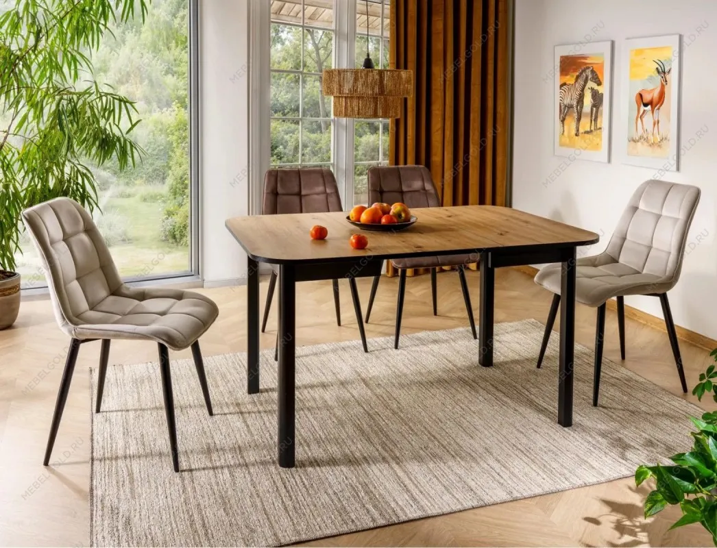 Стул кухонный Signal CHIC Velvet Bluvel 30 (светло-бежевый/черный) | изображение 3