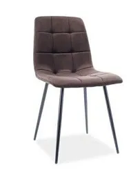 Стул кухонный Signal MILA Velvet Bluvel 48 (коричневый/черный мат)