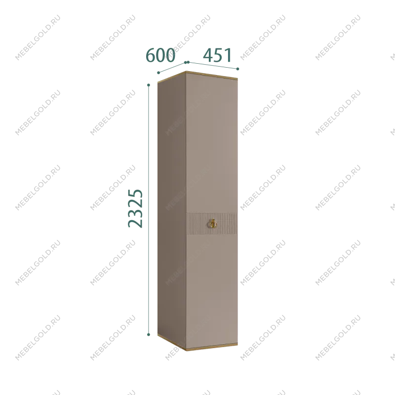 Шкаф 1-но дверный Римини СОЛО (Мокка/Золото) РМШ2/1(s)