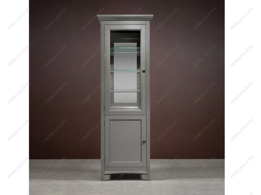 Витрина 1 дверная левая с зеркалом Manhattan (Серый) | изображение 2