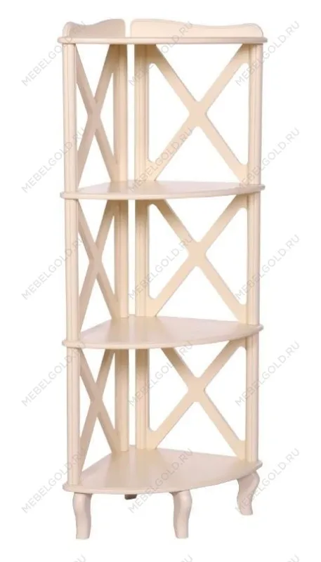 Этажерка-стеллаж угловая Джульетта-3 (дуб шампань)