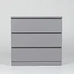 Комод Варма, 3 ящика, 80х78х40 см, эмаль серая | изображение 9