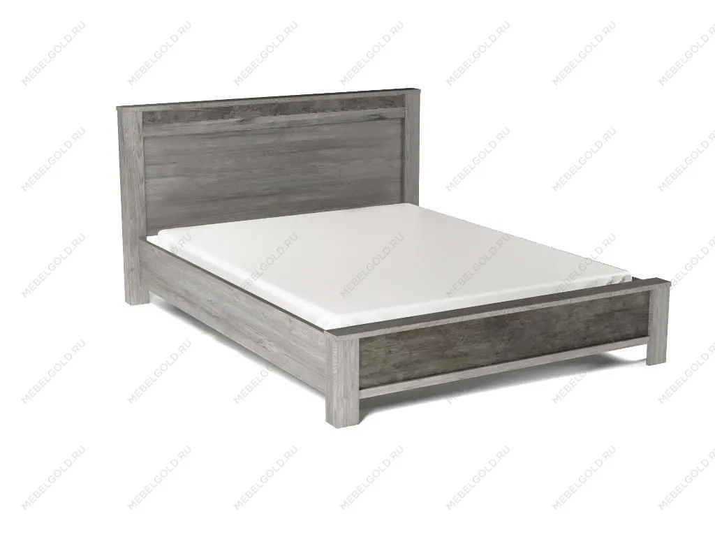 Кровать Люкс 1600 с подъемным механизмом, Денвер (1764*2213*1022) Риббек серый | изображение 1