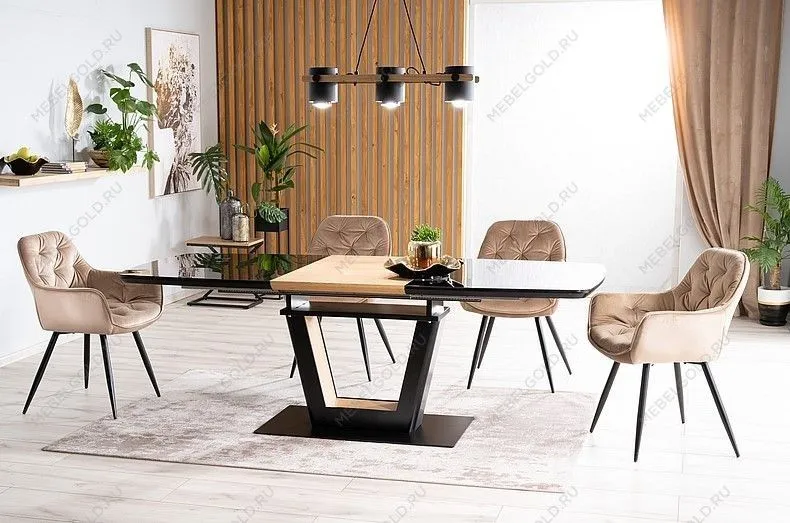 Стул кухонный Signal CHERRY Velvet (темно-синий/черный мат) | изображение 6