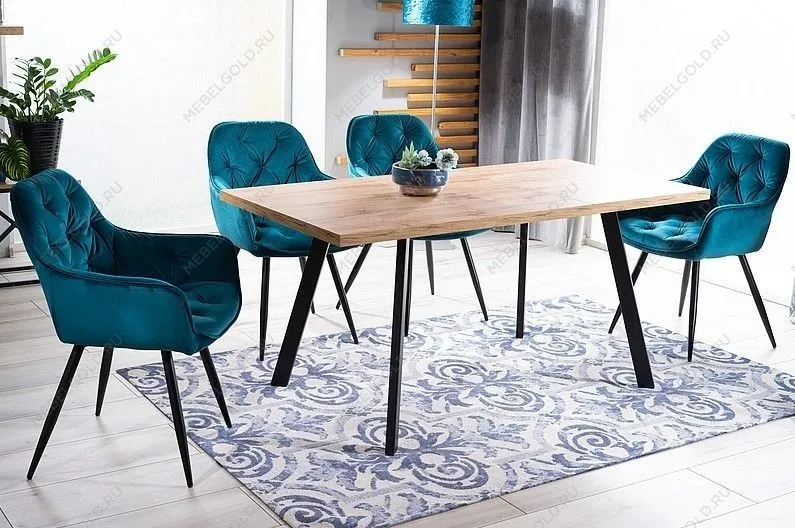 Стул кухонный Signal CHERRY Velvet (темно-синий/черный мат) | изображение 4