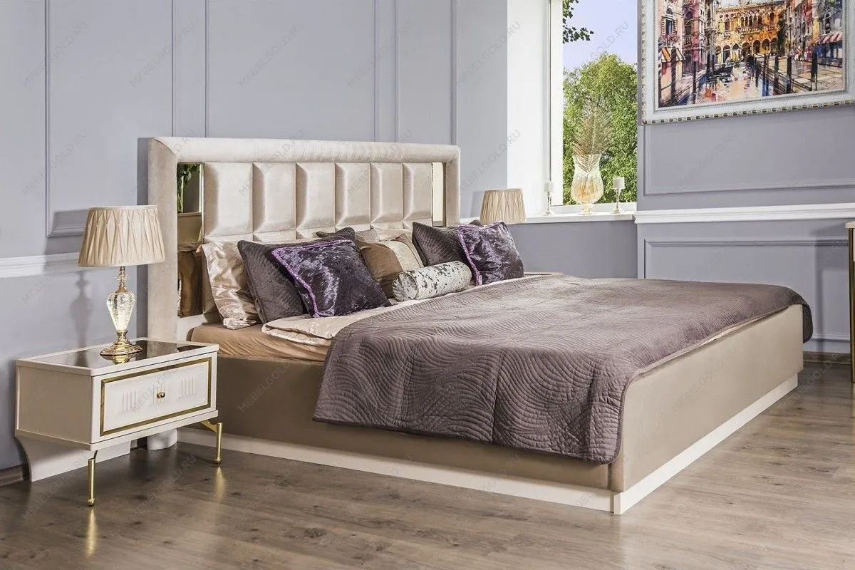 Кровать Замира 160x200 см бежевый | изображение 6