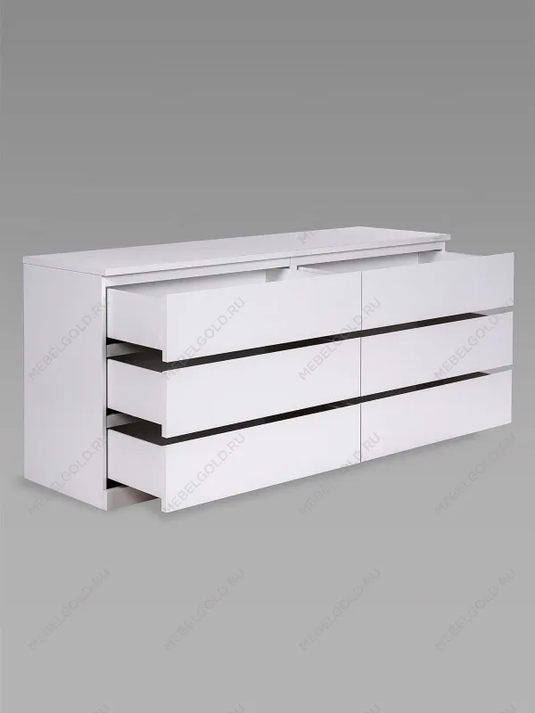 Комод Варма Прайм, 6 ящиков, горизонтальный, 160х77х48 см, эмаль, белый | изображение 11