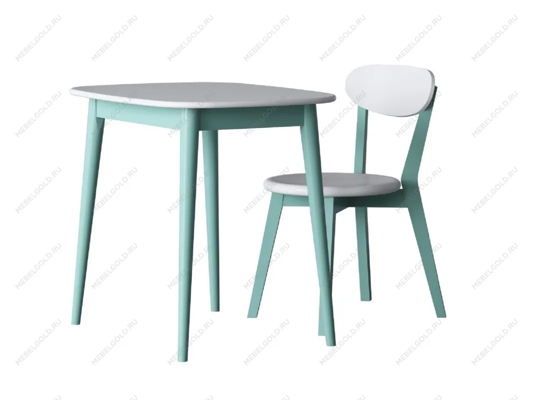 Стол KASPER (Белый - Бирюзовый) | изображение 1