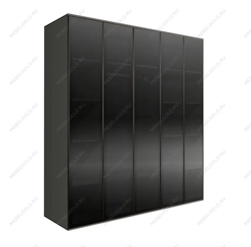 Шкаф 5-ти дв. Bogemia Air (Серый/Черный) БМШ2/5(5)