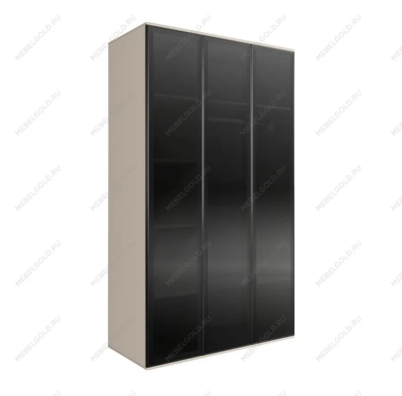 Шкаф 3-х дверный Bogemia Air (Слоновая кость/Черный) БМШ2/3(3)