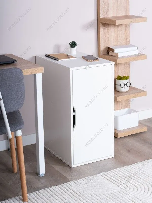 Тумба с дверцей Ингар, 36х71х53 белая | изображение 2