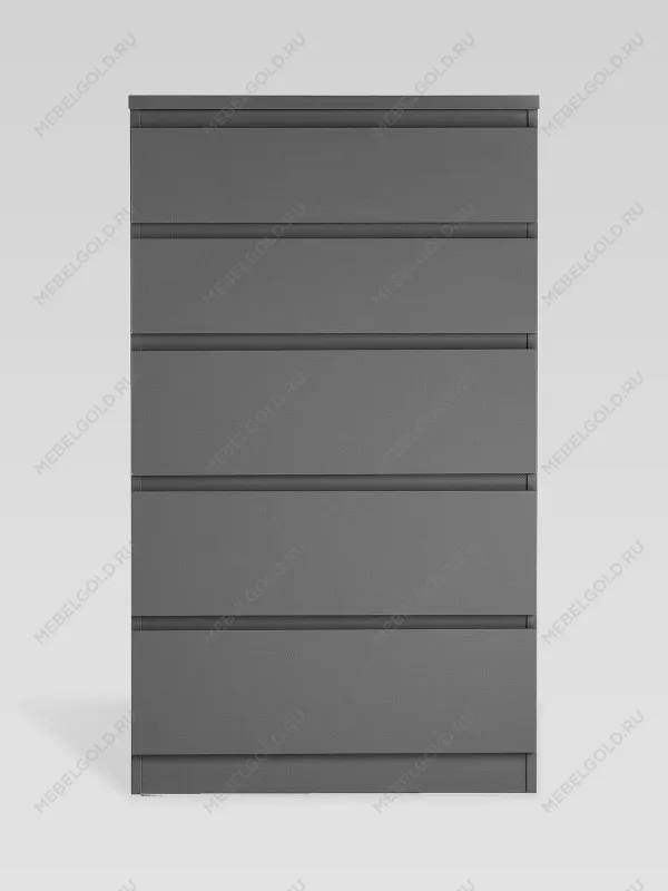 Комод Кастор, 5 ящиков, 65х40х112 см, серый | изображение 7