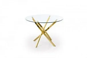 Стол обеденный Halmar RAYMOND (прозрачный/золотой)