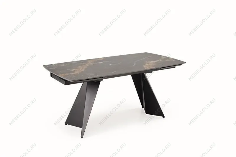 Стол обеденный Halmar ARMANI 165 (черный мрамор/черный) | изображение 9