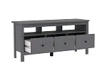 Тумба ТВ Сага, 3 ящика, 131х42х63 см, серая | изображение 4