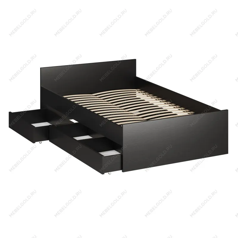 Ящик выкатной для кроватей СИРИУС, 60х60х20 см, черно-коричневый, дуб венге | изображение 8