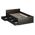 Ящик выкатной для кроватей СИРИУС, 60х60х20 см, черно-коричневый, дуб венге | изображение 8