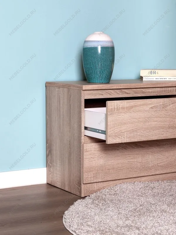 Тумба для ТВ Кастор, 4 ящика, 130х40х54 см, дуб сонома | изображение 5