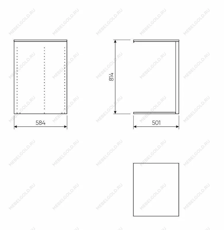 Разделительная секция для шкафа МАКС, 75-100х58 см, белая | изображение 2