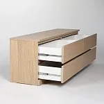 Комод Варма, 4 ящика, горизонтальный, 160х54х40 см, шпон натурального дерева, дуб беленый | изображение 16