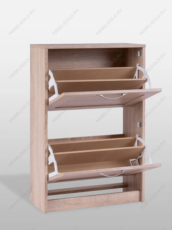 Обувница Сириусс 2 откидными ящиками, 60 х 25 х 89 см, ЛДСП, дуб сонома | изображение 6