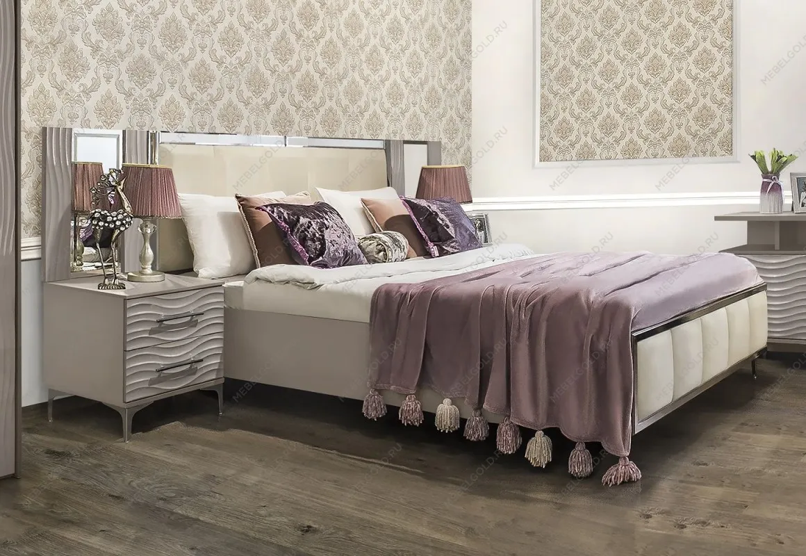 Зеркало Гравита для прикроватной серый камень глянец | изображение 2