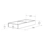 ОРИОН ящик под кровать выкатной ИКЕА / IKEA 140 сонома | изображение 1