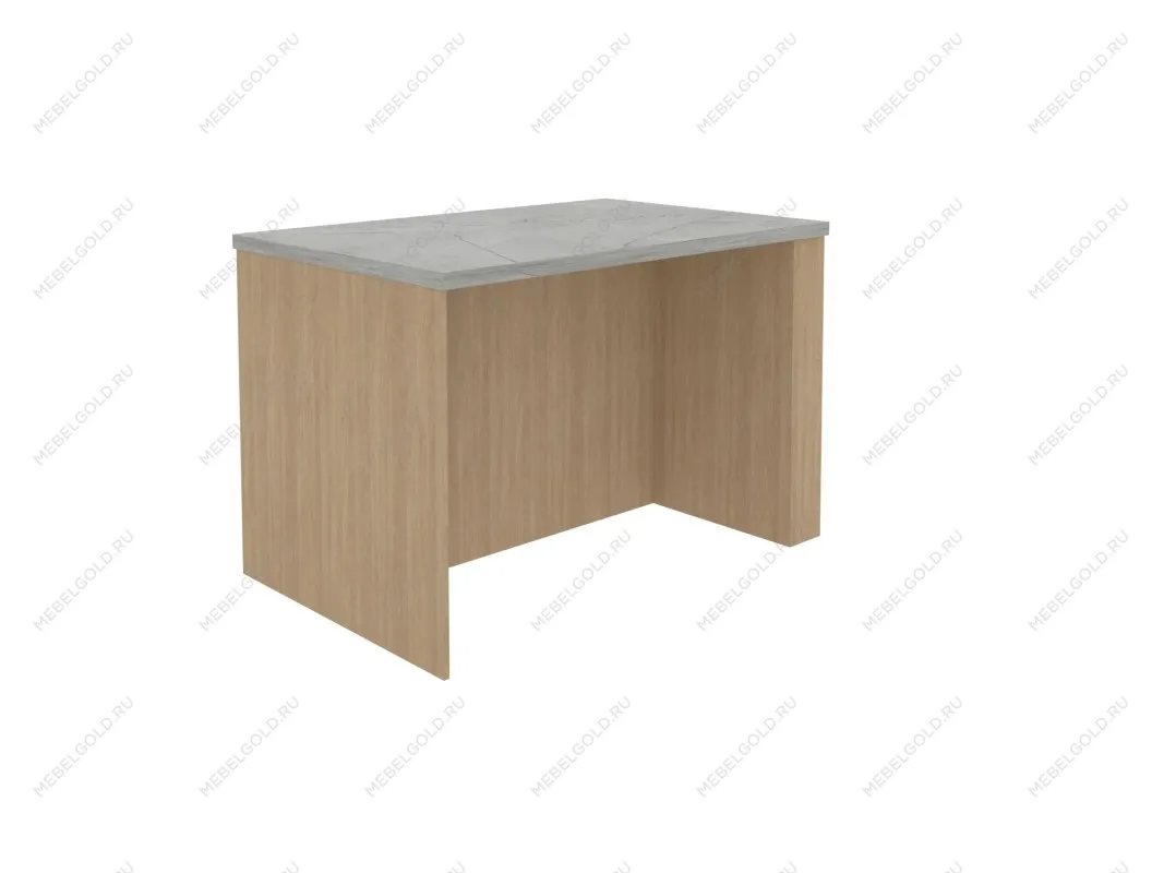 Остров 1200 с полкой и столешницей, Женева, Серый Каспий 3087 | изображение 3