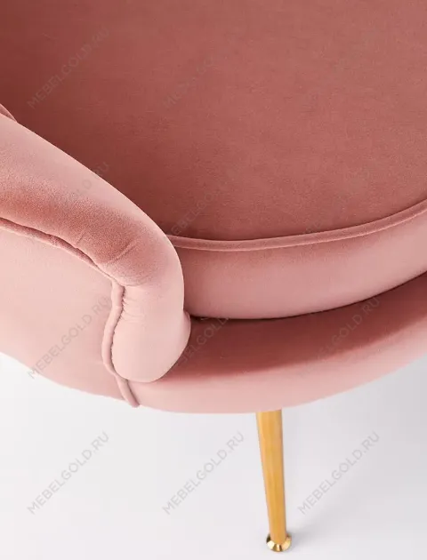 Кресло Halmar AMORINITO (светло-розовый/золотой) | изображение 7